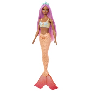 Papusa Barbie Dreamtopia, Sirena cu Parul Roz si Coada Portocalie - Img 2