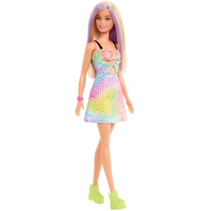 PAPUSA BARBIE FASHIONISTA BLONDA CU SUVITE MOV - Img 2