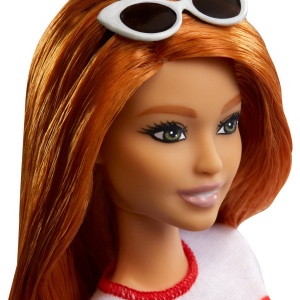 PAPUSA BARBIE FASHIONISTA CU FUSTITA SI TRICOU CURCUBEU - Img 3
