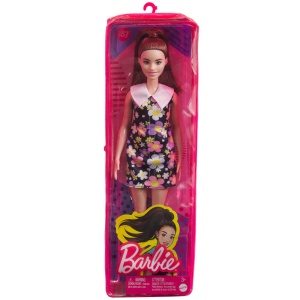 PAPUSA BARBIE FASHIONISTA SATENA CU ROCHIE CU IMPRIMEU FLORAL - Img 2