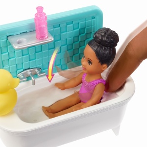 PAPUSA BARBIE MAMICA BRUNETA CU BEBELUS - Img 8