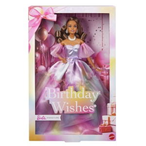 Papusa Barbie Signature Urari De Ziua De Nastere, rochie festiva multicolor, 33x21.5x7.5cm - Img 2