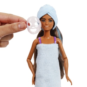 Papusa Barbie Violet Party Unboxed Reveal, cu 10 Accesorii Surpriza - Img 5