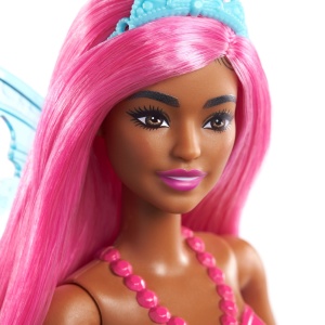 Papusa Barbie, Zana cu Par Roz - Img 3
