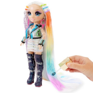 Papusa Rainbow High Amaya Raine cu accesorii pentru coafura - Img 8
