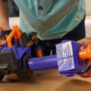 PATRULA CATELUSILOR RUBBLE SI ECHIPA SET FIGURINA SI VEHICUL MEGA BLASTER - Img 6