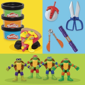 PLAY DOH POVESTIRI CU TESTOASE NINJA ADOLESCENTE MUTANTE SET PLASTELINA CREATII COWABUNGA - Img 6