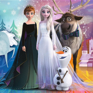 Puzzle cu 2 fete Trefl 24 Maxi, Frozen Lumea Vesela - Img 2