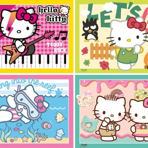 PUZZLE HELLO KITTY BUMPER PACK 4X100 - Img 2
