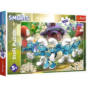 PUZZLE TREFL 100 STRUMFII FACETI CUNOSTINTA CU STRUMFII