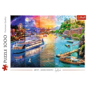 PUZZLE TREFL 1000 CROAZIERA PE RAU - Img 3