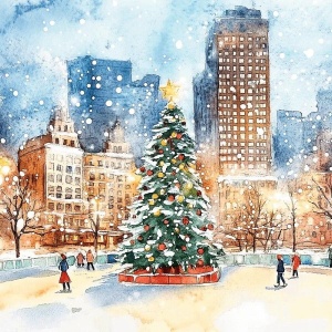 Puzzle Trefl 1000 piese Premium, Central Park USA Winter Wonderland - Img 2
