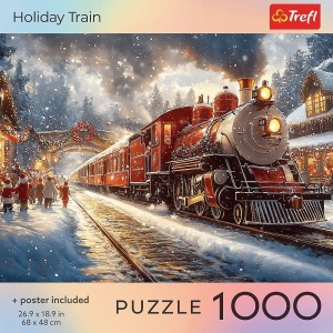 Puzzle Trefl 1000 piese, SUA Trenul de Vacanta cu Poster Inclus - Img 3