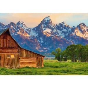 PUZZLE TREFL 2000 COLECTIA SUA VEDERE A MUNTILOR TETON CU POSTER INCLUS - Img 2