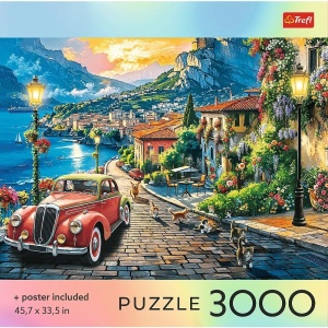 PUZZLE TREFL 3000 COLECTIA SUA ORAS ITALIAN PE MALUL LACULUI POSTER INCLUS - Img 3