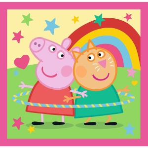 PUZZLE TREFL 3IN1 PEPPA PIG SI PRIETENII - Img 2