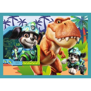 PUZZLE TREFL 4IN1 PATRULA CATELUSILOR POVESTI DE PE INSULA DINOZAURILOR - Img 4