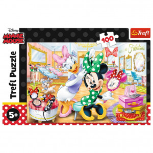 Puzzle Trefl, Disney Minnie la salonul de infrumusetare, 100 piese - Img 3