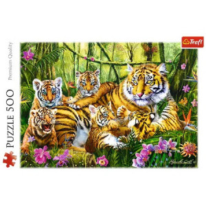 Puzzle Trefl, Familie de tigri, 500 piese - Img 2