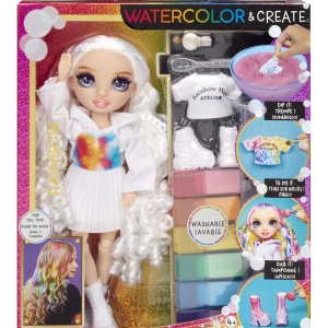 Păpușă Rainbow High Watercolor Create ochi mov – personalizabilă cu culori