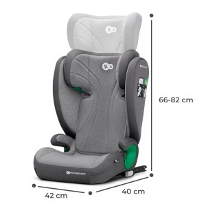 SCAUN AUTO KINDERKRAFT JUNIOR FIX2, I-SIZE 100-150 CM, ROCKET GREY - Img 6
