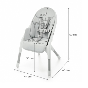 SCAUN DE MASA KINDERKRAFT DINNLY, GREY - Img 12