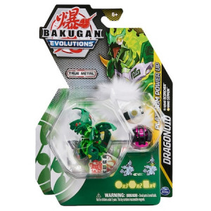 Set 3 Figurine Bakugan Evolutions Platinum Powerup Dragonoid, Scorcher si Siphon - Img 1