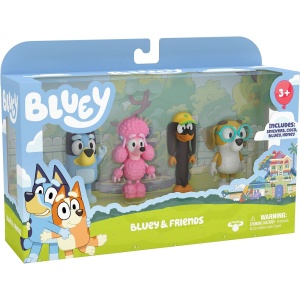 SET 4 FIGURINE BLUEY
