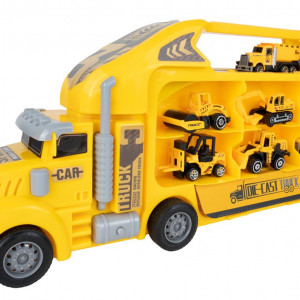 Set Camion cu 6 Vehicule Metalice MalPlay in Forma de Geamantan - Img 4