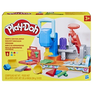 Set creativ Play Doh, banc de lucru cu scule, multicolor, 27.94x21.59x6.66cm  - Img 2