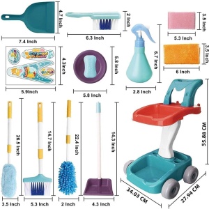 Set curatenie carucior cu 22 accesorii, MalPlay - Img 12