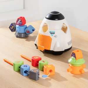 Set de constructie pentru copii – Joc creativ tip nava Spatiala - Img 5
