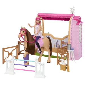 Set de Joaca Barbie Estate, Ultimate Stable cu Accesorii si Detalii Realiste - Img 9