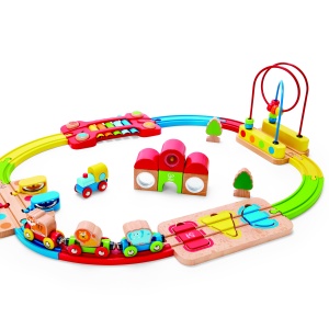 Set de joaca Hape - Sina de tren curcubeu - Img 2