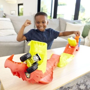 Set de joaca Hot Wheels Monster Truck, multicolor, include masinuta Bone Shaker - Img 7