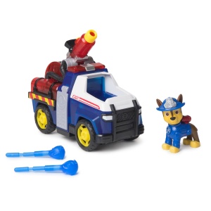 Set de Joaca Paw Patrol Rescue, 2 Masinute de Pompieri cu Figurine Marshall si Chase - Img 4