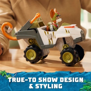 Set Figurina cu Vehicul Paw Patrol Jungle Pups Deluxe, Tracker’s Monkey Vehicle - Img 7