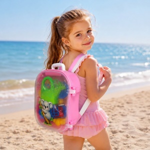SET MICUL CALATOR RUCSAC PENTRU NISIP ROZ - Img 5