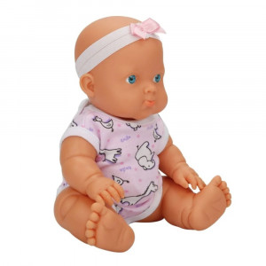Set Papusa Bebelus Ada cu accesorii, Dollz n More, 23 cm, Roz - Img 6
