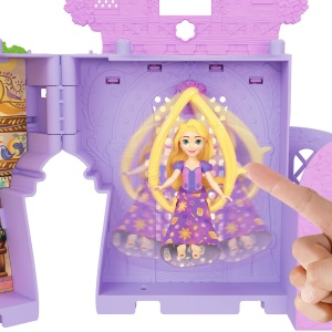 Set papuși Disney Princess Castelul lui Rapunzel cu accesorii, multicolor, 32.5x22x8.5cm - Img 8