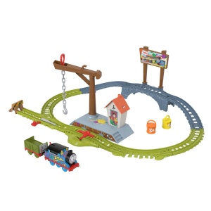 THOMAS SET DE JOACA CU LOCOMOTIVA MOTORIZATA THOMAS LIVREAZA VOPSEAUA - Img 3