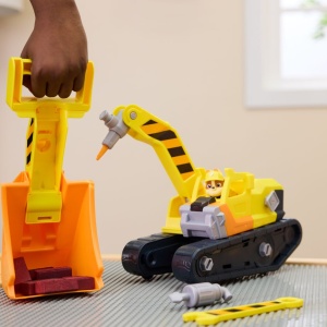 Vehicul tematic pentru copii Paw Patrol, Rubble si Buldozer Multifunctional 2in1 - Img 8