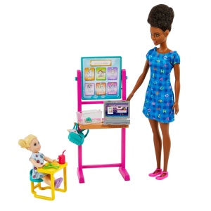 BARBIE CARIERE SET MOBILIER CU PAPUSA BRUNETA PROFESOARA - Img 5