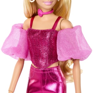 BARBIE DELUXE STYLE PAPUSA BARBIE TINUTA ROZ METALIZAT - Img 6