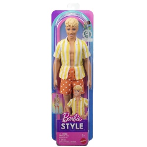 BARBIE PAPUSA BAIAT FASHIONISTAS IN CAMASA SI PANTALONI PORTOCALII - Img 2