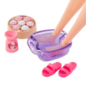 BARBIE SET DE JOACA CU ACCESORII PAPUSA BARBIE O ZI LA SPA - Img 7