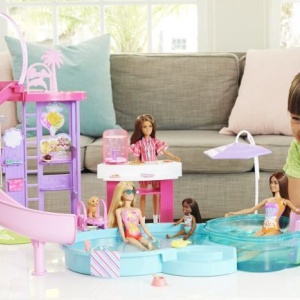 BARBIE SET DE JOACA PISCINA DE VIS CU ACCESORII - Img 5