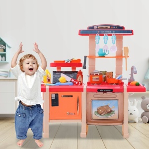 Bucatarie Interactiva cu Lumini Sunete, MalPlay, 45 elemente - Img 3
