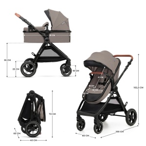 CARUCIOR KINDERKRAFT ESME PRO, 3 IN 1, SAND BEIGE - Img 6