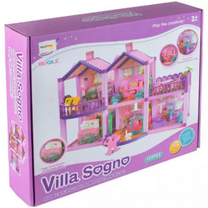 Casuta pentru papusi Villa Ponies Malplay, 3 dormitoare, bucatarie, baie si terasa - Img 2